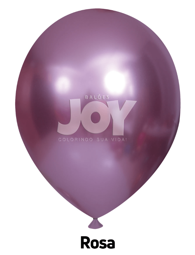 Balão látex n11 Metálico Rosa 25und Joy Fescopan