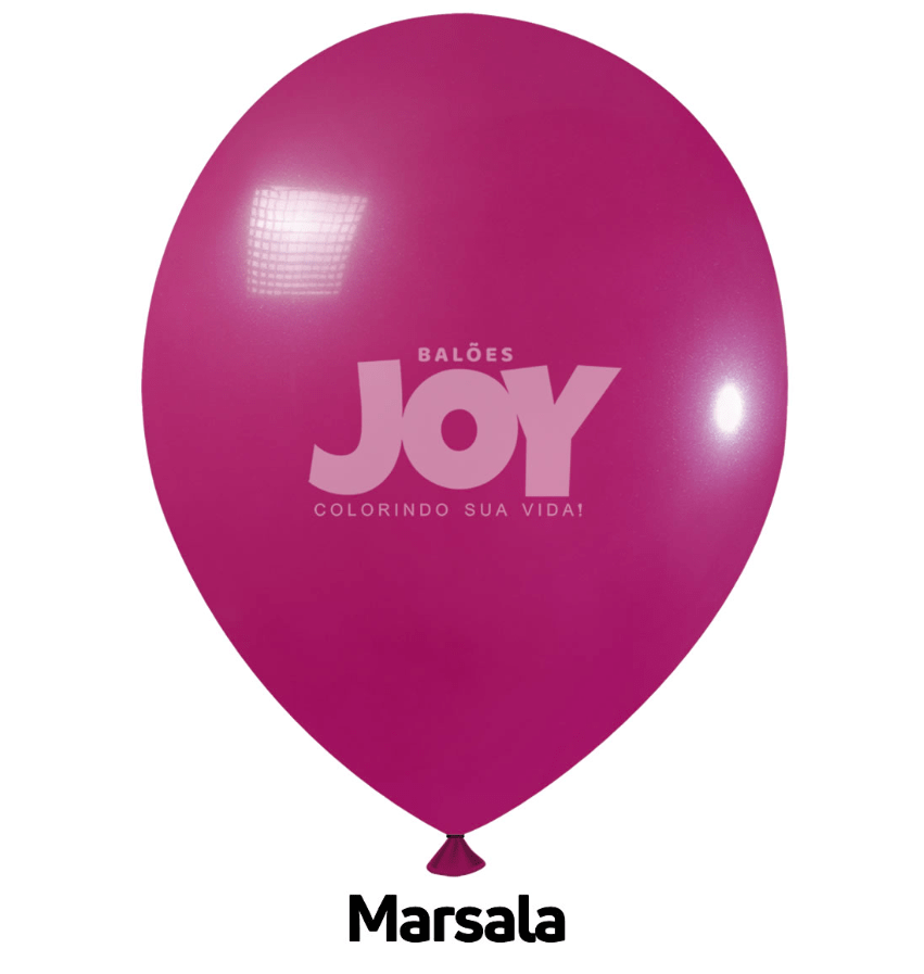 Balão de látex 9 polegadas Marsala - 50 unidades – Joy - Fescopan