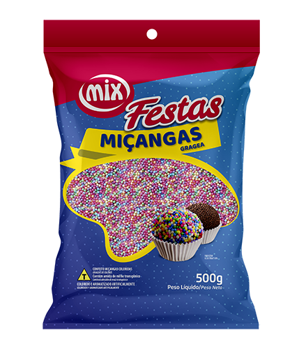 Confeito Miçanga Colorida Candy Colors 500g – Mix - Fescopan