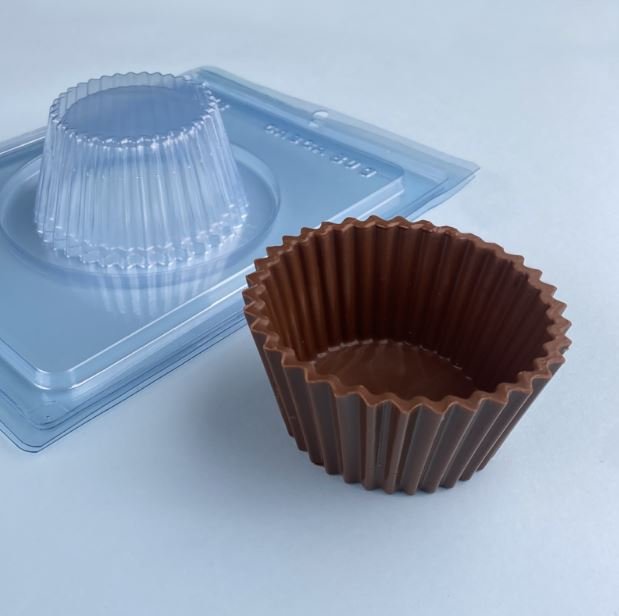 Molde silicona redondo tipo cupcake 6 cavidades