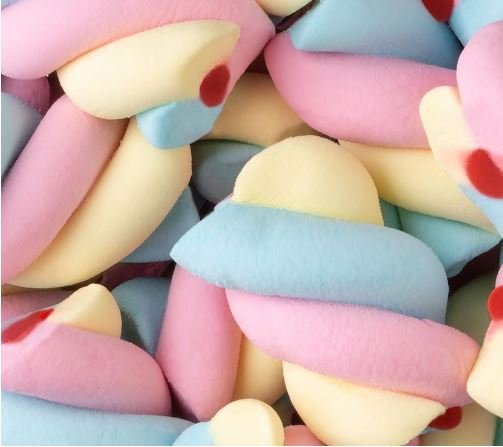 Marshmallow Fini Recheado 250g Torção Colorido