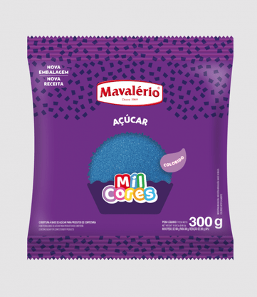 Açúcar colorido azul mil cores 300g – Mavalério