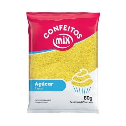 Açúcar Cristal 80g Amarelo - Mix