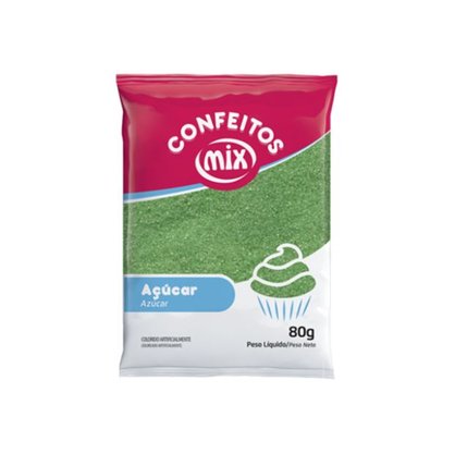 Açúcar Cristal 80g Verde - Mix