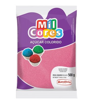 Açúcar Cristal Rosa Mil cores 500g – Mavalério 