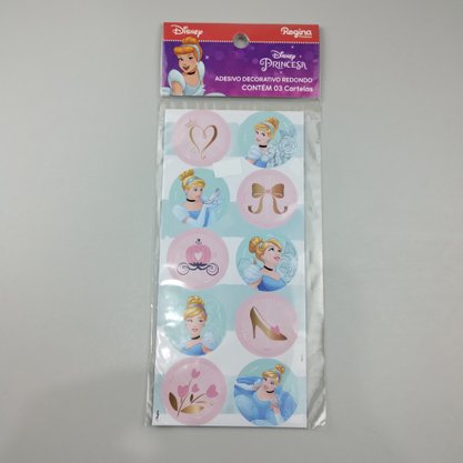 Adesivo decorativo – Cinderela C/30 – Regina Festas