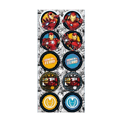Adesivo decorativo – Homem de ferro C/30 – Regina Festas