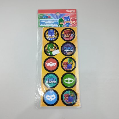Adesivo decorativo – Pj Masks 2 C/30 – Regina Festas