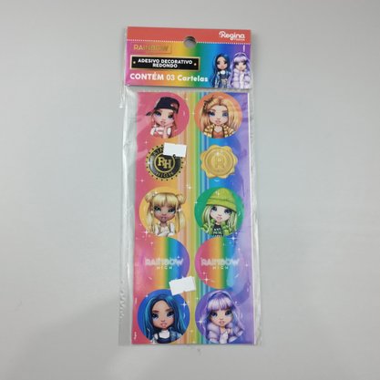 Adesivo decorativo – Rainbow High  C/30 – Regina Festas
