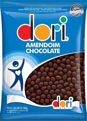 Amendoim Confeitado Sabor Chocolate 700g – Dori 
