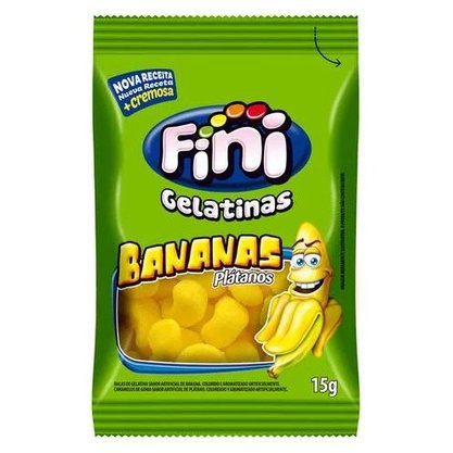 Bala de Gelatina Fini 12x15g Bananas