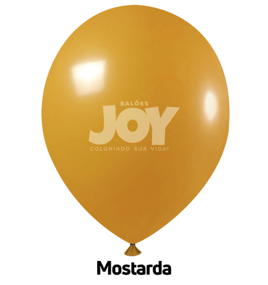 Balão 9 polegadas – 50 unidades – Mostarda – Joy