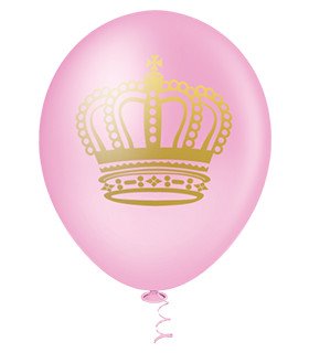 Balão de látex 10 polegadas Coroa rosa - 25 unid – Picpic