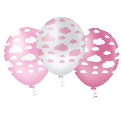 Balão de látex 10 polegadas Nuvem rosa- 25 unid – Picpic