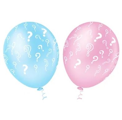 Balão de látex 10 polegadas Revelação azul e rosa - 25 unid – Picpic