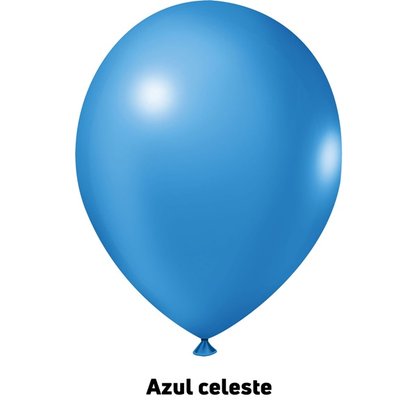 Balão de látex 11 polegadas Azul Celeste - 50 unidades – Joy