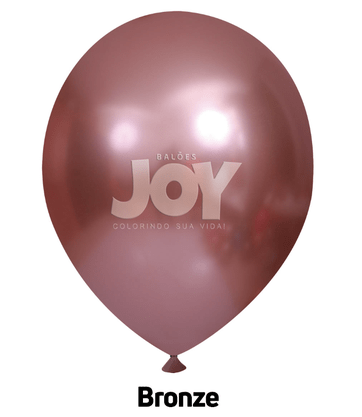 Balão látex n°14 Metálico Bronze 12und – Joy