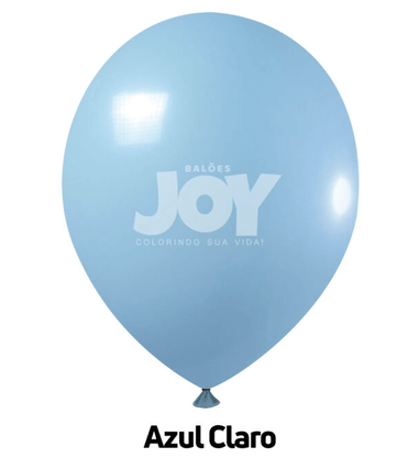 Balão de látex 14 polegadas Azul Claro - 12 unidades – Joy