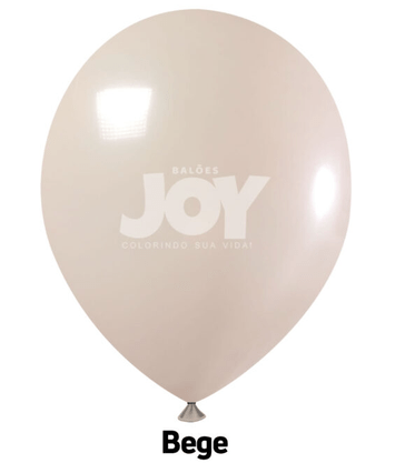 Balão de látex 14 polegadas Bege - 12 unidades – Joy