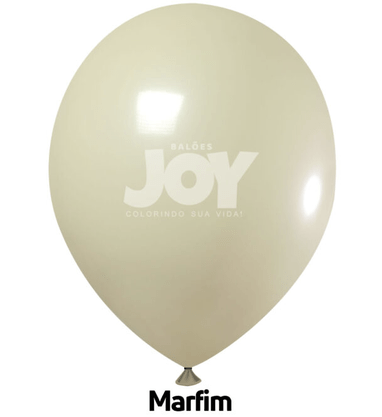 Balão de látex 14 polegadas Candy Marfim - 12 unidades – Joy