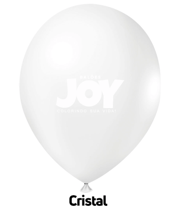 Balão de látex 14 polegadas Cristal - 12 unidades – Joy