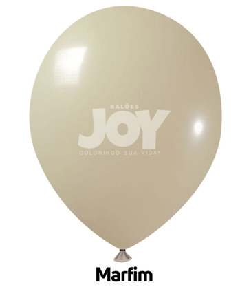 Balão de látex 14 polegadas Marfim - 12 unidades – Joy