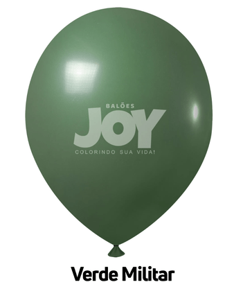 Balão de látex 14 polegadas Verde Militar - 12 unidades – Joy