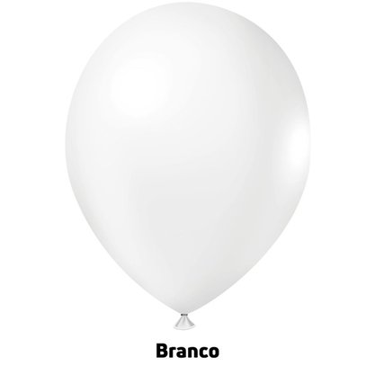 Balão de látex 8 polegadas Branco - 50 unidades – Joy