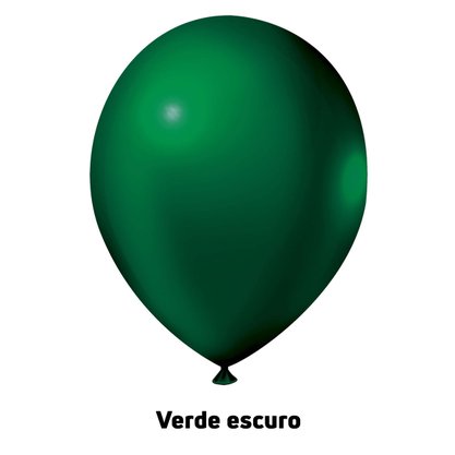 Balão de látex 8 polegadas Verde Escuro - 50 unidades – Joy