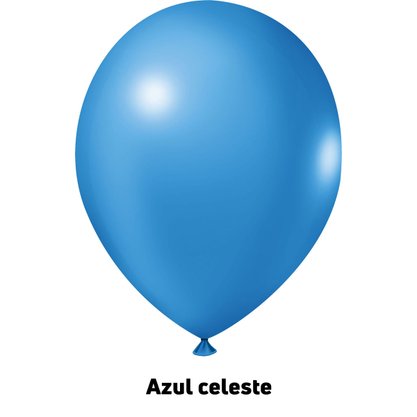 Balão de látex 9 polegadas Azul Celeste - 50 unidades – Joy