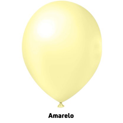 Balão de látex 9 polegadas Candy Amarelo - 25 unidades – Joy