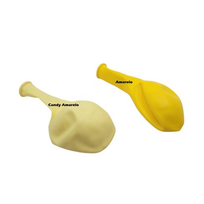 Balão de látex 9 polegadas Candy Amarelo - 25 unidades – Joy