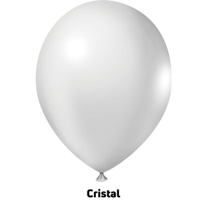 Balão de látex 9 polegadas Cristal - 50 unidades – Joy