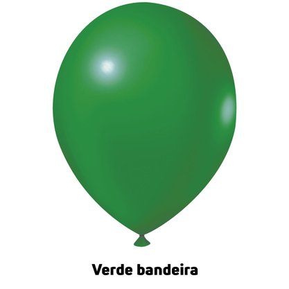 Balão de látex 9 polegadas Verde Bandeira - 50 unidades – Joy