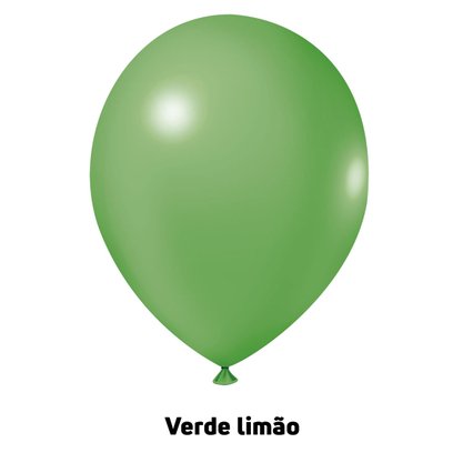 Balão de látex 9 polegadas Verde Limão - 50 unidades – Joy