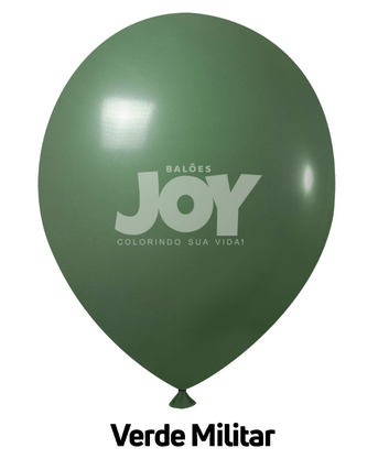Balão de látex 9 polegadas Verde Militar - 50 unidades – Joy