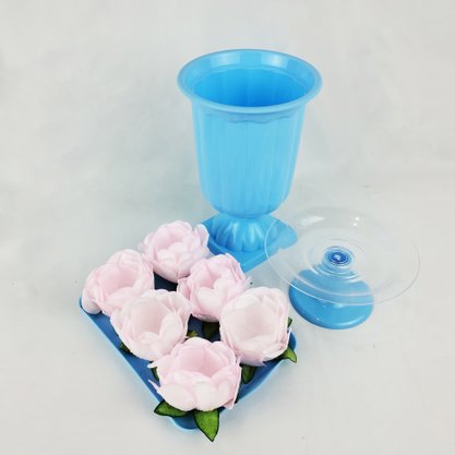 Bandeja Decorativa Retangular – Azul Bebê - 20x13 – Tasil