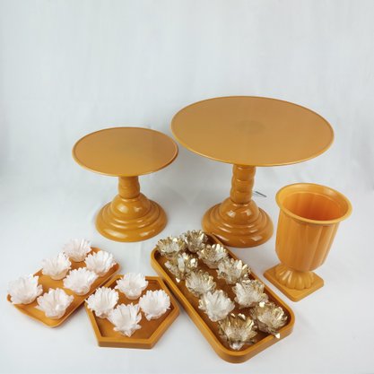 Bandeja Decorativa Retangular – Mostarda - 20x13 – Tasil