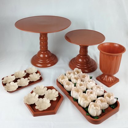 Bandeja Decorativa Retangular - Terracota - 20x13 – Tasil