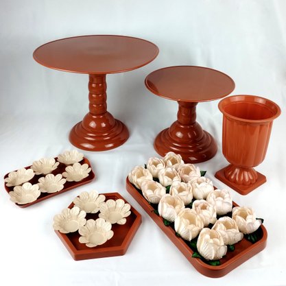 Bandeja Decorativa Retangular - Terracota - 30x16 – Tasil