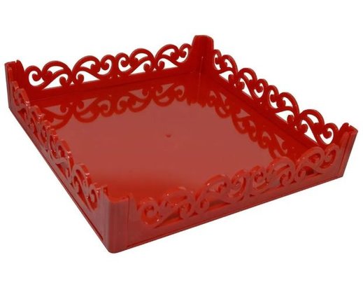 Bandeja Provençal 22,5x22,5 Vermelho