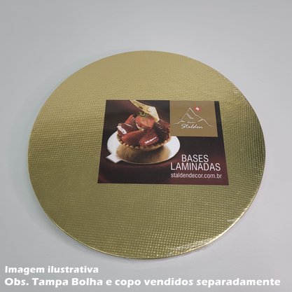 Base Laminada para bolo Redondo 19,5cm Ouro - 5 unidades – Stalden Decor 