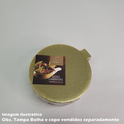 Base Laminada para doces Redondo 10cm Ouro – 25 unidades - Stalden Decor