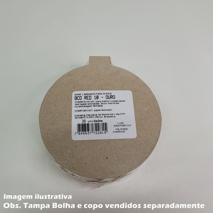Base Laminada para doces Redondo 10cm Ouro – 25 unidades - Stalden Decor