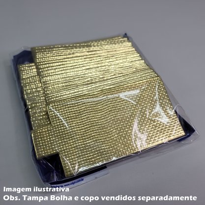 Base Laminada para doces Retangular 10x5,5cm Ouro – 25 unidades – Stalden Decor