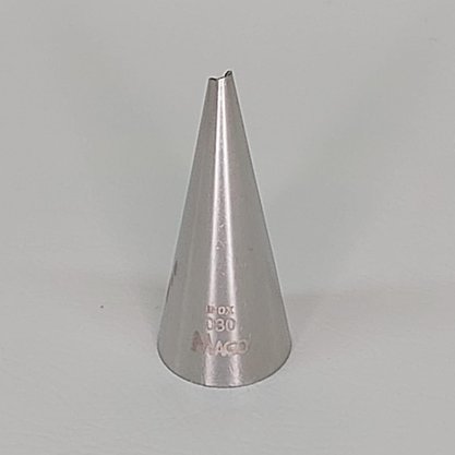 Bico de Confeitar Mago nº 030 Babado - Inox - Pequeno