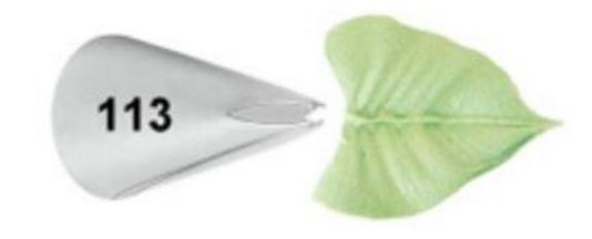 Bico de Confeitar Wilton nº 113 Folha - Inox - Grande