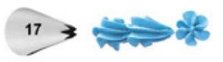 Bico de Confeitar Wilton nº 17 Pitanga Aberta - Inox - Pequeno