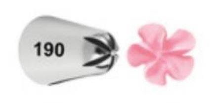 Bico de Confeitar Wilton nº 190 Flor Pitanga Fechada - Inox - Média