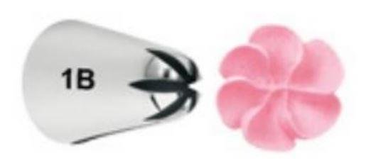 Bico de Confeitar Wilton nº 1B Flor Pitanga Fechada - Inox - Grande